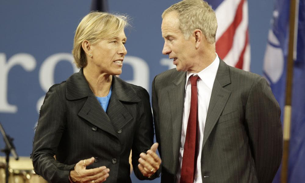 Martina Navratilova and John McEnroe: one has 18 grand slam titles, and the other has just seven.