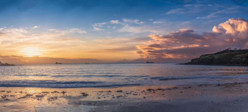 Falmouth Packet: The calm after the storm on Sunday morning at Maenporth - but for how long? 