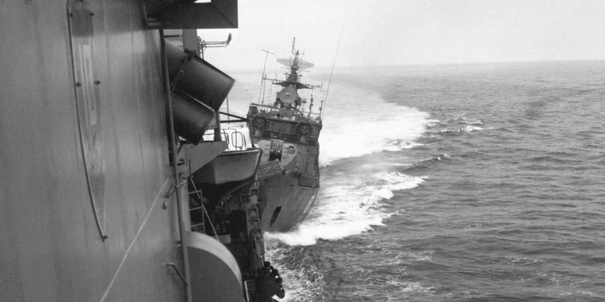 USS Caron Soviet navy collision black sea