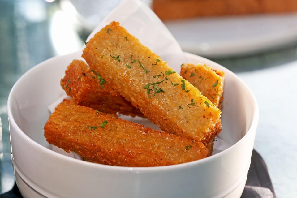 Hash brown fingers are a side dish at Fool's Errand on North Milwaukee Street.