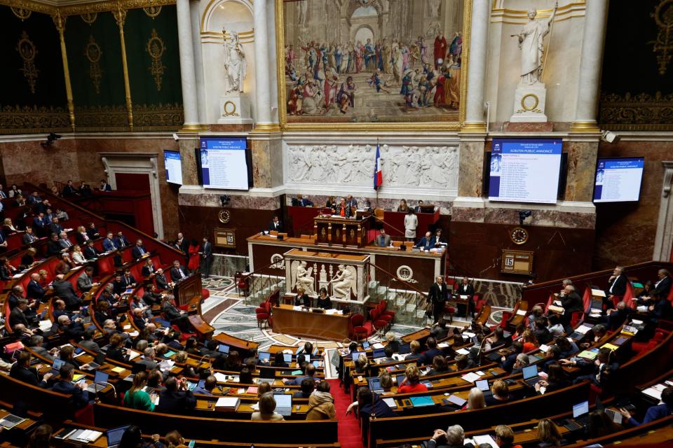 L'Assemblée nationale, le 15 février 2023. - Geoffroy Van der Hasselt