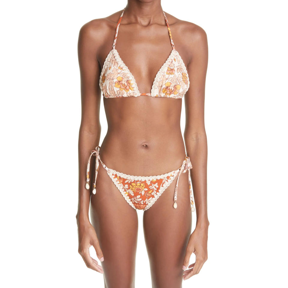 Zimmermann Andie Floral Crochet Two-Piece Swimsuit