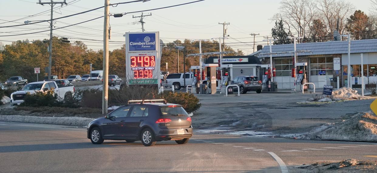 The Bourne Planning Board has extended for two years a permit for a new Cumberland Farms convenience store and gas station complex planned off the Bourne Rotary. In the photo is a 2022 photo of the complex.