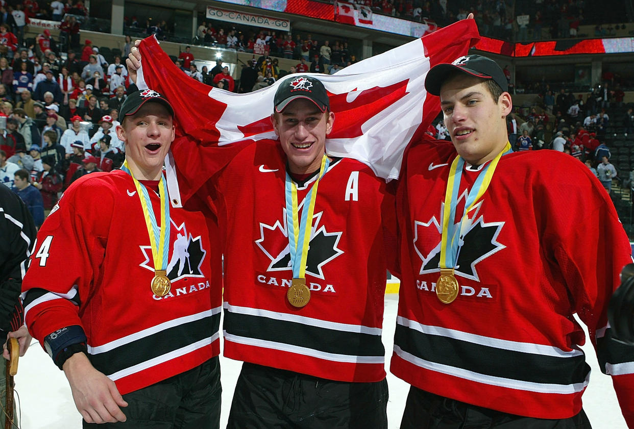 Corey Perry, Jeff Carter and Ryan Getzlaf were just a few of the names who highlighted Canada's 2005 world junior squad -- widely considered the best team in tournament history. (Photo By Dave Sandford/Getty Images)