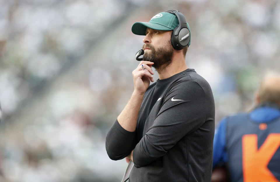 Jets coach Adam Gase said he hasn't talked to injured guard Kelechi Osemele. (Getty Images)