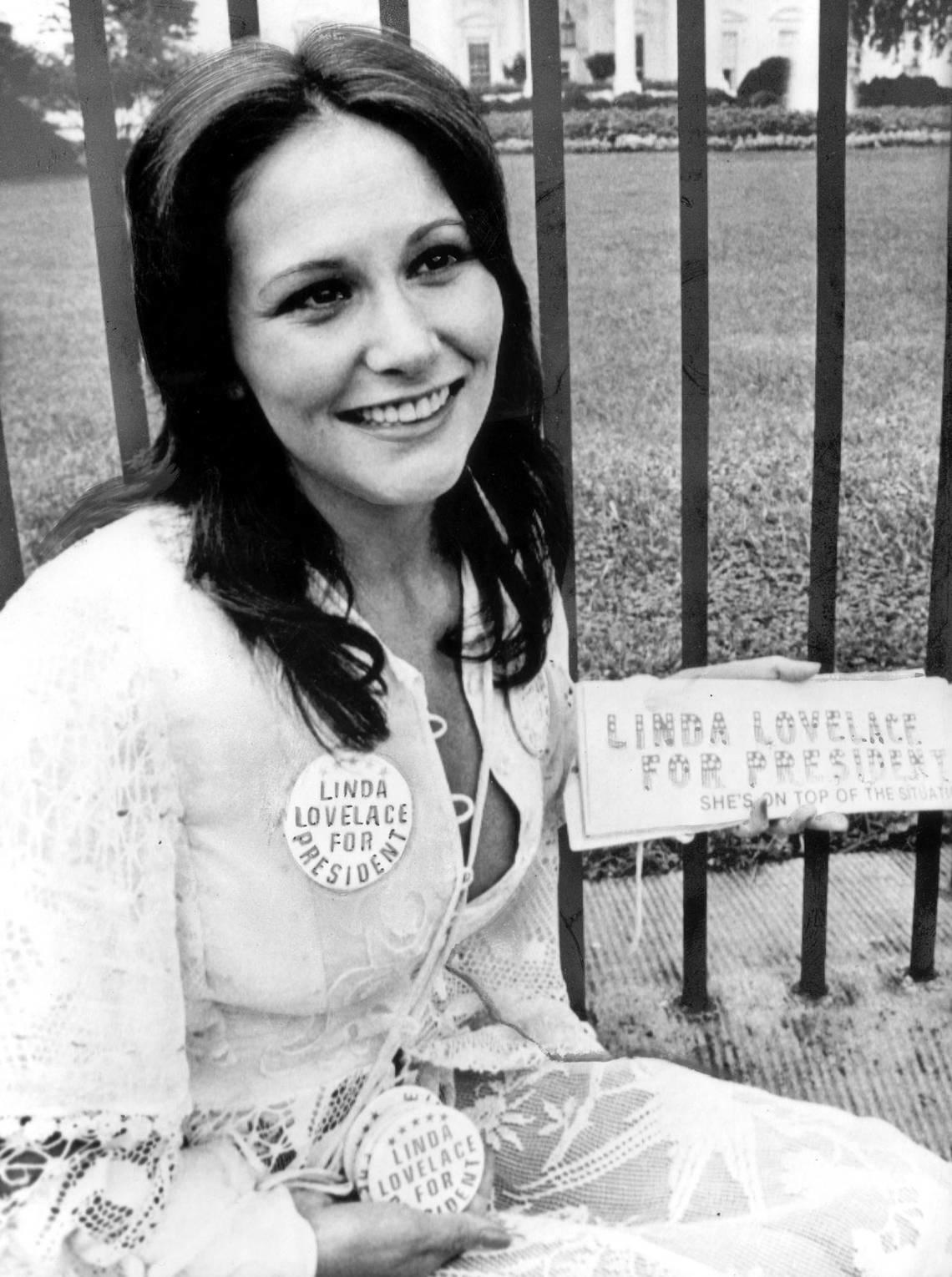 Linda Lovelace, star of “Deep Throat,” in 1974, the year she was in Kansas City to film “Linda Lovelance for President.” It was a flop when released the next year.