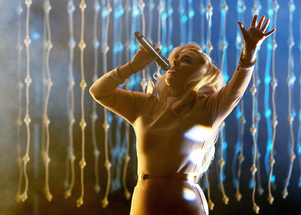 Megan James of Purity Ring performs at Vogue Theatre in Canada in 2016.