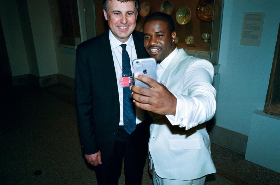 2018 - Ever-generous ASAP Ferg indulges a Met guard with a tuxedoed selfie.