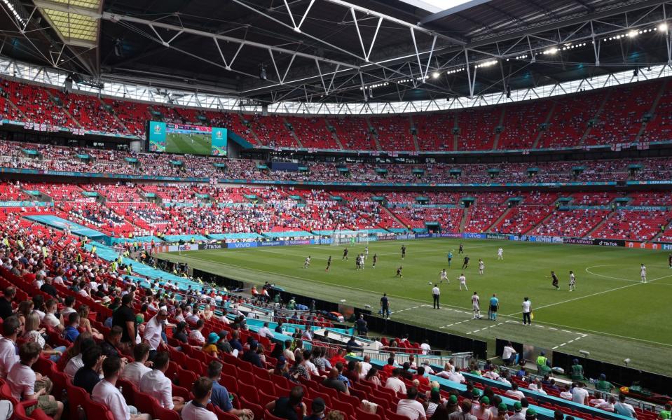 Wembley Stadium - Spectator in 'serious' condition after falling from Wembley stand during England win - GETTY IMAGES