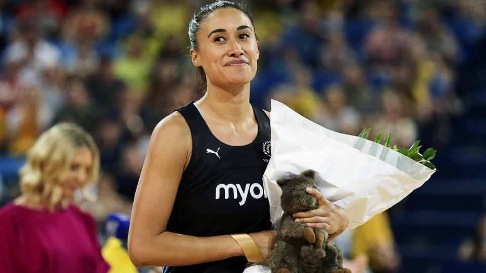 Maria Folau, pictured here during the 2019 Constellation Cup against Australia.