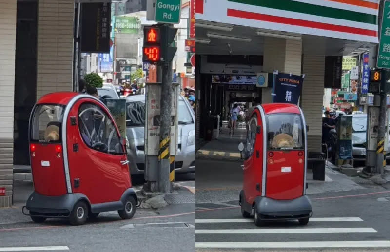 ▲老人代步車造型五花八門，甚至像迷你汽車，法令卻定位成不可上路的醫療輔具。（圖／台中市議員林祈烽提供，2024.05.10）