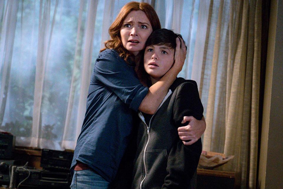 Supernatural -- "Plush" -- Image SN1107A_0221.jpg -- Pictured (L-R): Brigid Brannagh as Rita Johnson and Logan Williams as Max Johnson