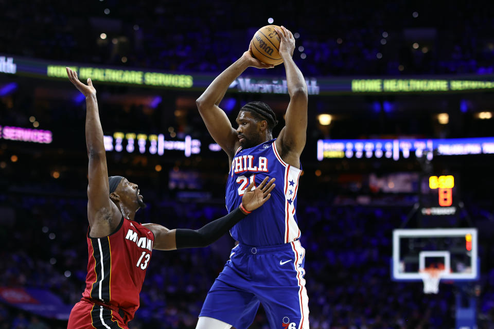 Joel Embiid came to life in the fourth quarter after struggling through most of Wednesday's game. (Tim Nwachukwu/Getty Images)