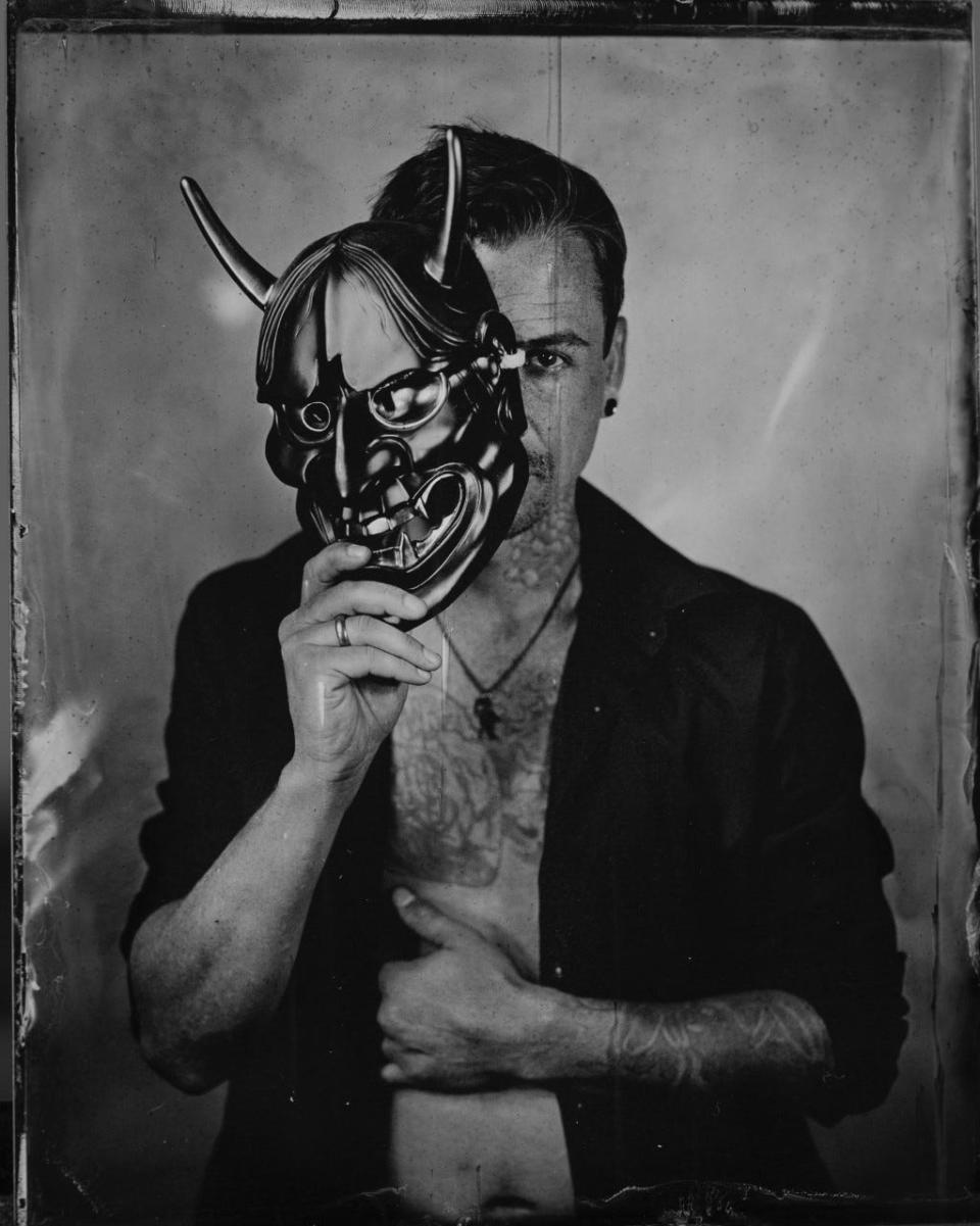 "Tattoo Portrait," tintype photograph by David Lancaster