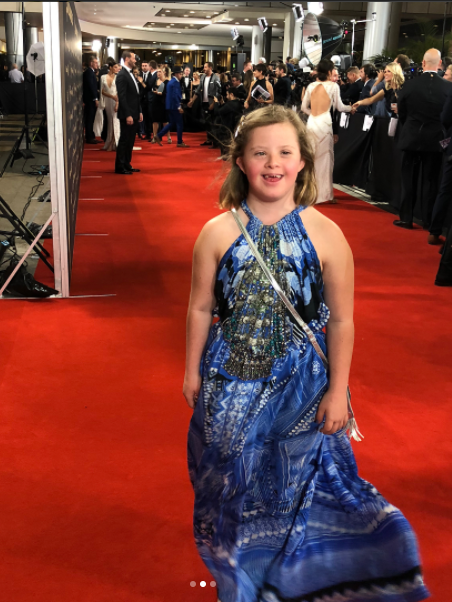 Little Mila looked adorable on the Dally M Award red carpet. Source: Instagram