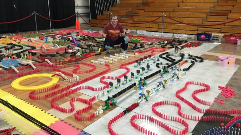 The hazards of a professional domino toppler