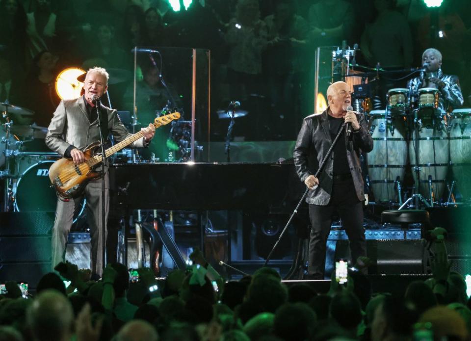 Joel was briefly joined by Sting during his concert. Getty Images