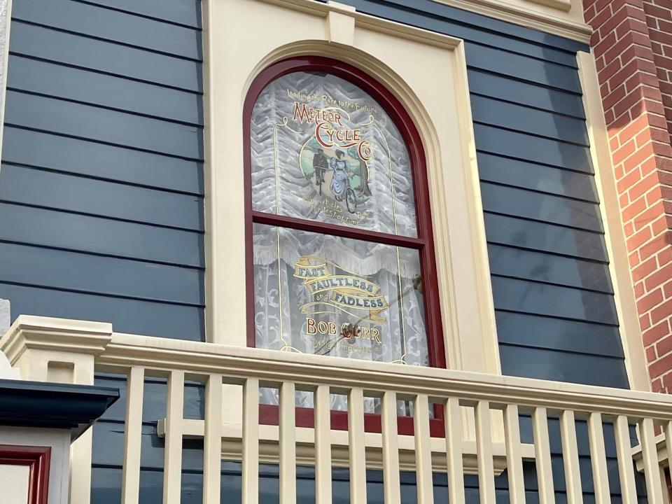 bob gurr window on main street usa at disneyland