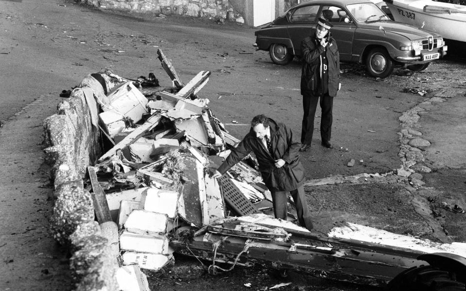 The wreckage of the lifeboat washed up for days afterwards - Mirrorpix