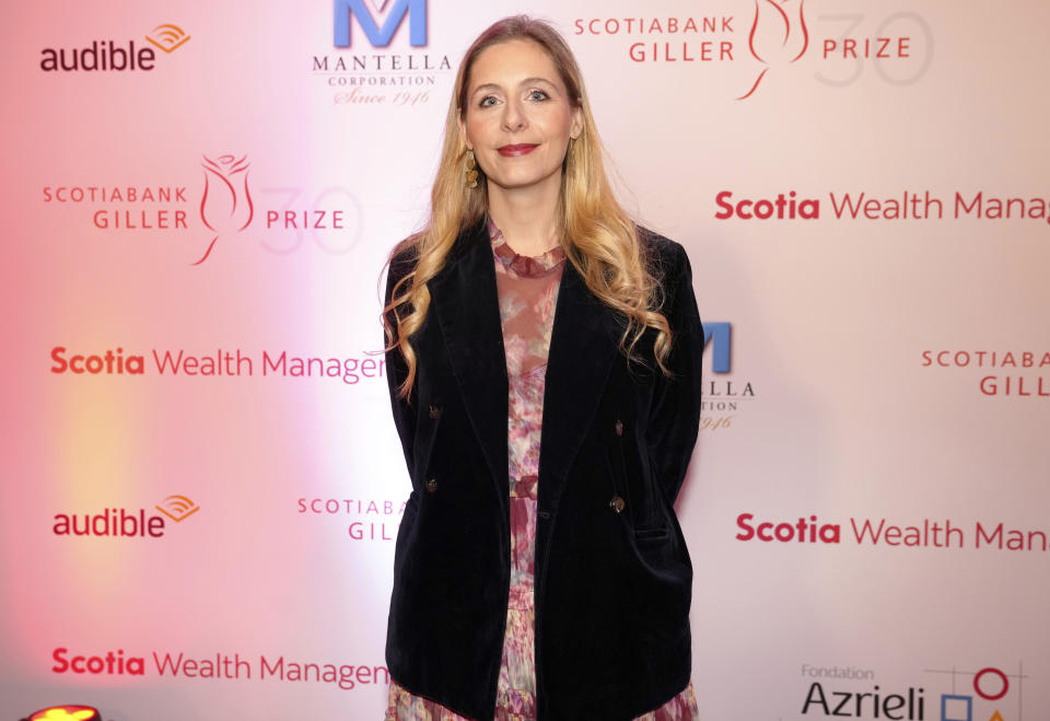 Eleanor Catton nominated for her novel "Birnam Wood" arrives on the red carpet for the Scotiabank Giller Prize in Toronto, on Monday, Nov. 13, 2023. (Chris Young/The Canadian Press via AP)