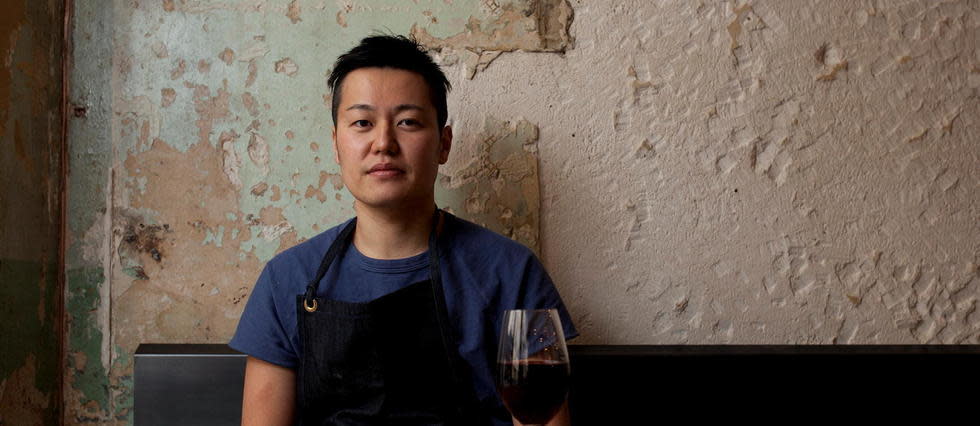 Taku Sekine, chef du restaurant Dersou, à Paris, en mars 2016.
