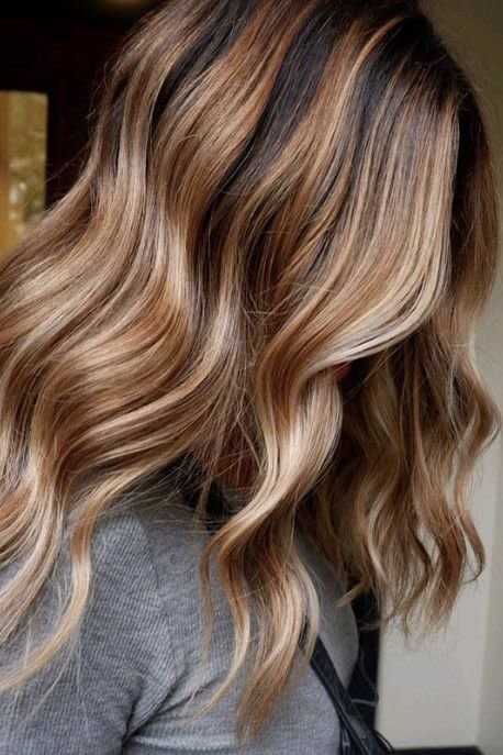 Fall Hairstyles with Highlight  Brown blonde hair, Hair color highlights,  Hair styles