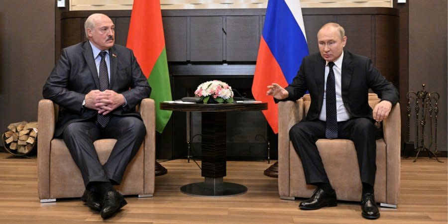 Belarusian and Russian dictators Alexander Lukashenko and Vladimir Putin