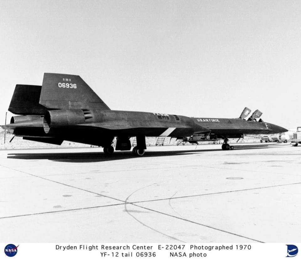 The YF-12A at the NASA Flight Research Center.
