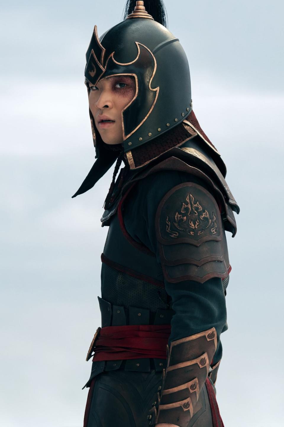 Dallas Liu as Prince Zuko in Avatar: The Last Airbender