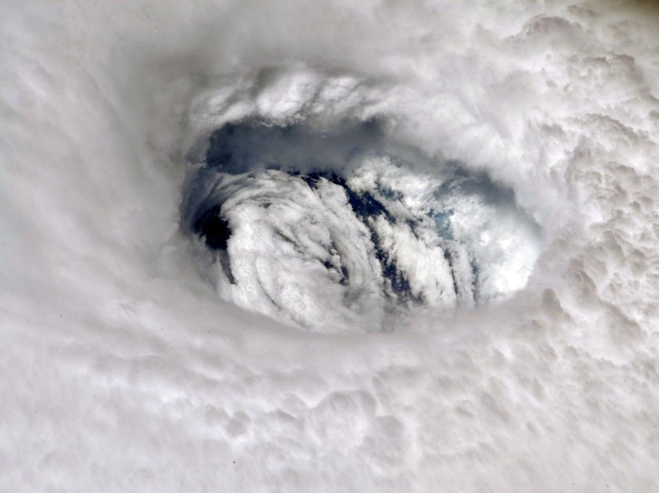 hurricane eye dorian iss