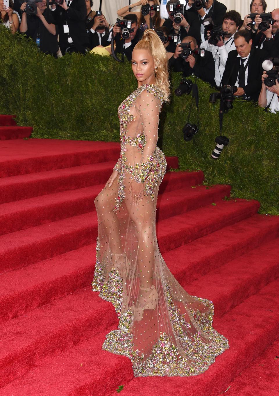 Beyoncé at the 2015 Met Gala wearing Givenchy