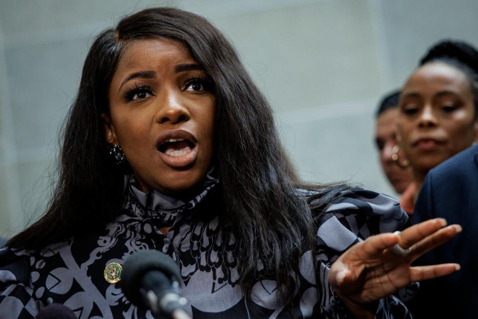 Jasmine Crockett said investigations into Joe and Hunter Biden represented a ‘monstrous waste of tax dollars’ (Getty Images)