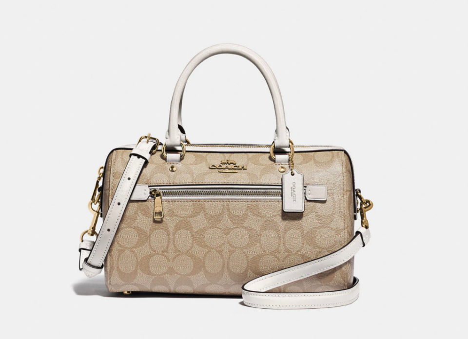 Rowan Satchel In Signature Canvas. Image via Coach Outlet.