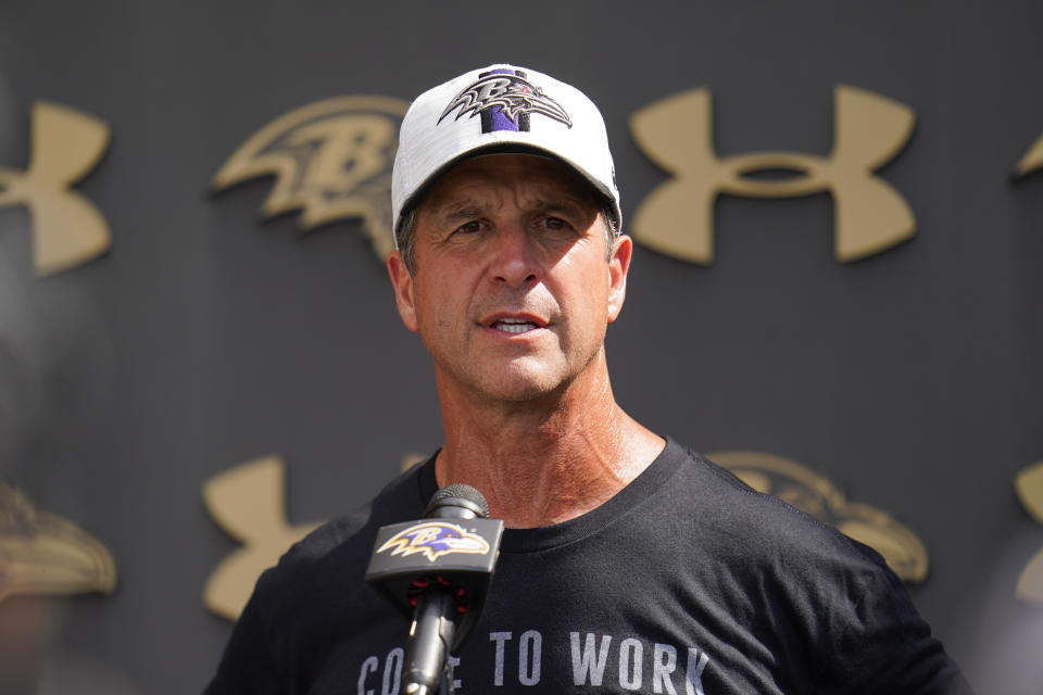 Baltimore Ravens head coach John Harbaugh.