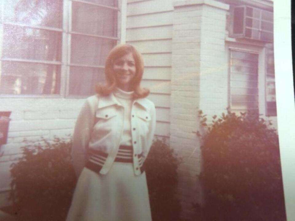 Carmel Cafiero on her first day on the job with WSVN-Channel 7, when it was WCKT in 1973.