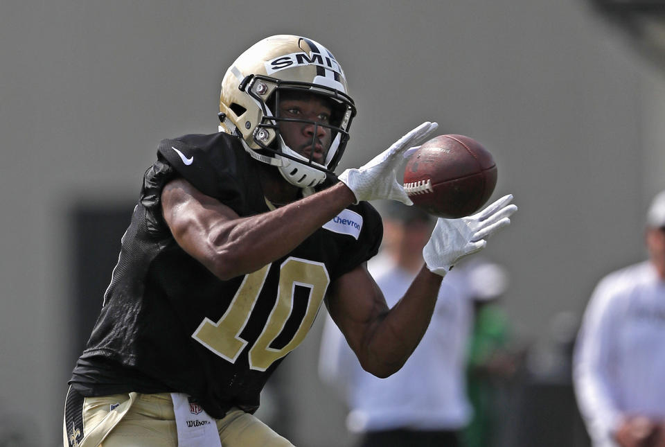 Saints receiver Tre’Quan Smith could have a big week against the Vikings. (AP Photo/Gerald Herbert)