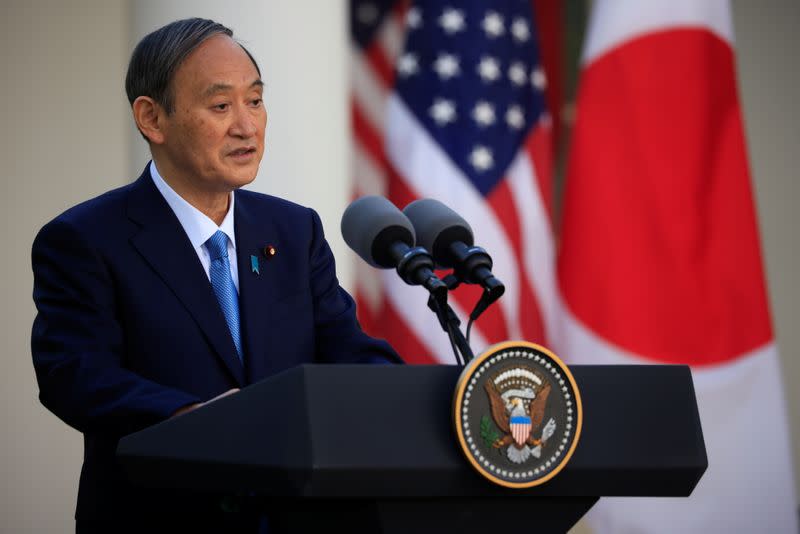 U.S. President Biden holds joint news conference with Japan's Prime Minister Suga at the White House in Washington