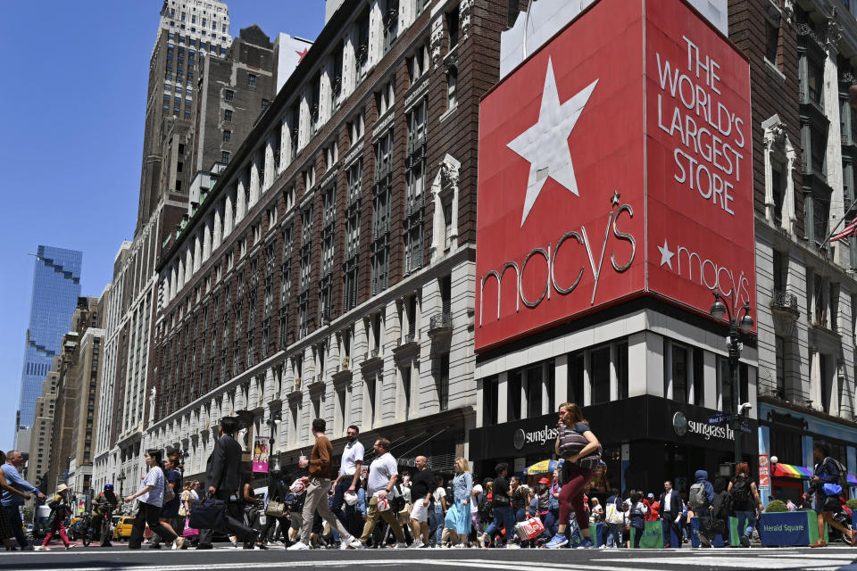 Photo by: NDZ/STAR MAX/IPx 2023 5/31/23 People walk past Macy's in Herald Square on May 31, 2023 in New York City.