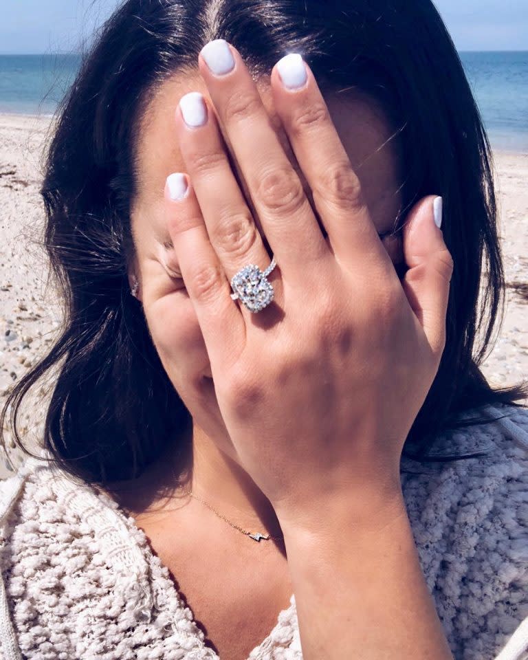 lea michele ring selfie