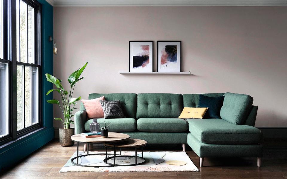 Southwark corner sofa, from £1,650, and Bronx nesting coffee tables, £199 for two, all Next  -  Dan Duchars