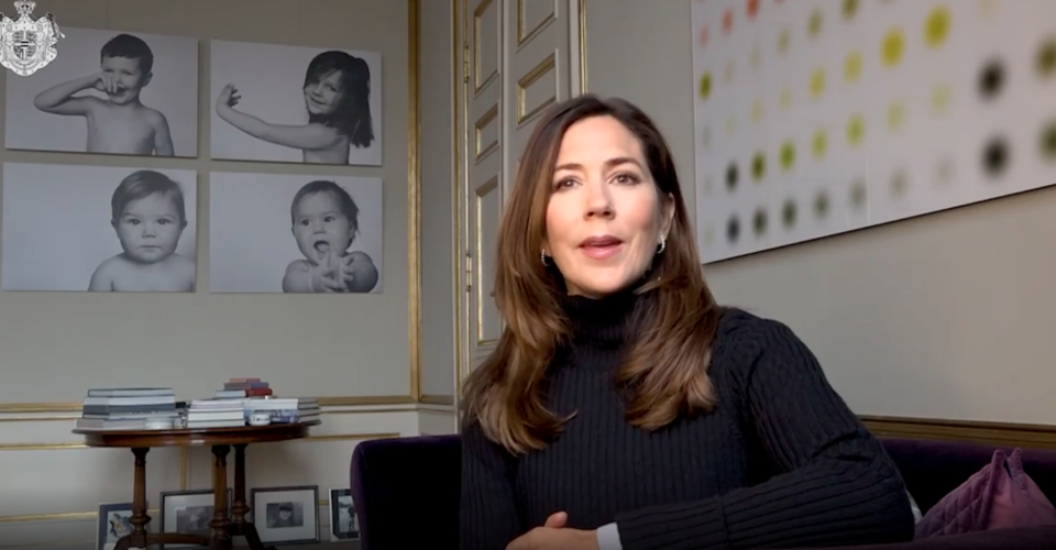 Princess Mary in a black polo top