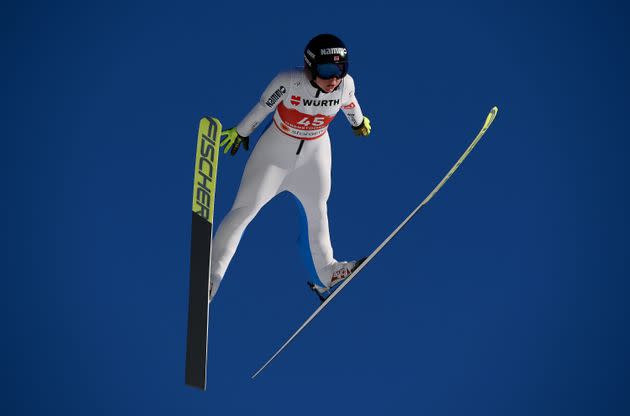 Maren Lundby training for an event in Germany in March 2021. (Photo: Matthias Hangst via Getty Images)