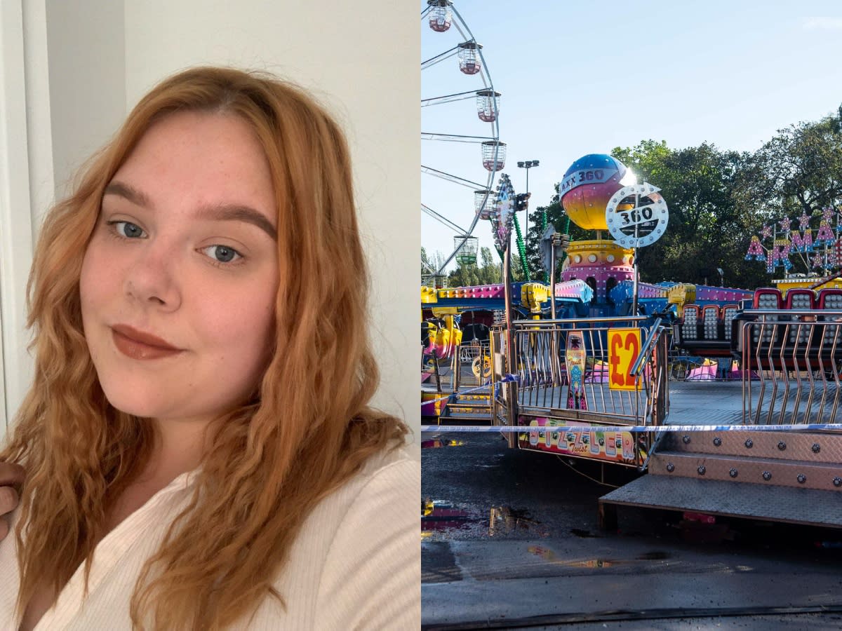 Jade Harrison spent four days in hospital after she was catapulted from a travelling funfair ride in Hull. (swns)