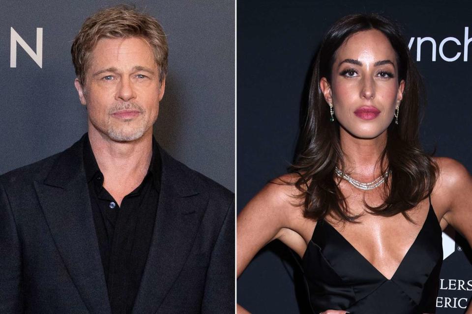 <p>Marc Piasecki/WireImage;Photo Image Press/Shutterstock</p> Brad Pitt and Ines de Ramon