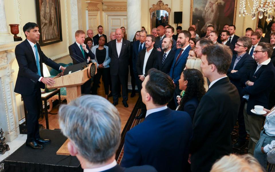 Rishi Sunak hosts the first meeting of the Prime Minister's business council in the Cabinet Room followed by a reception at No 10 Downing Street