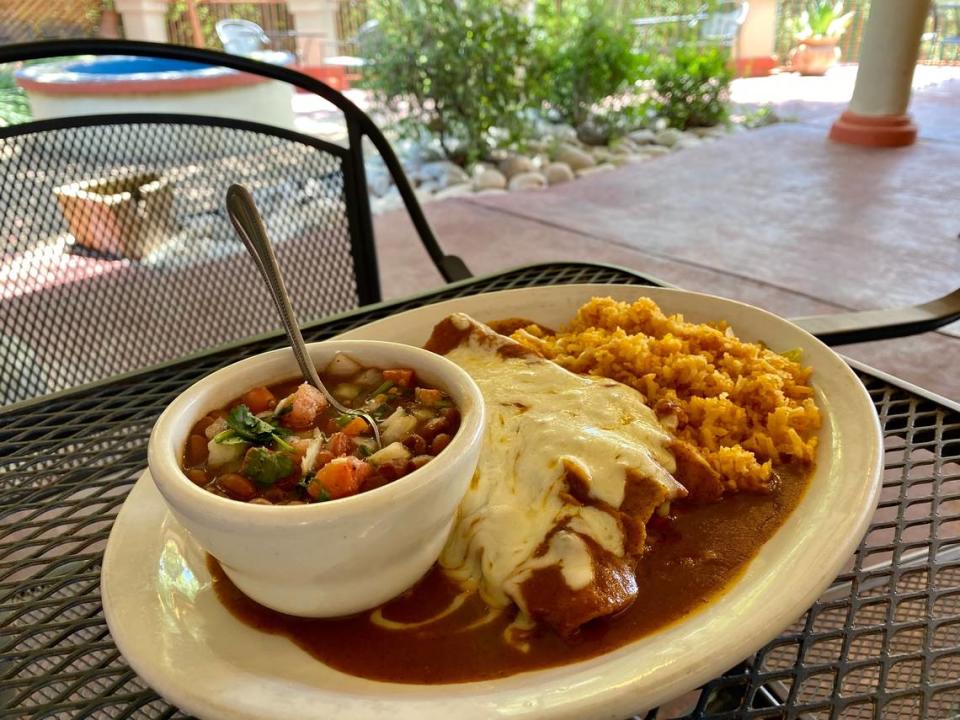The old-fashioned enchiladas at Pulido’s, similar to those once served at Don Felipe.