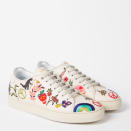 <p>Paul Smith here with a typically irreverent take on the embroidered trainer trend; fixing up these off-white tennis shoes with a patchwork of signature imagery. </p><p><em>£350, <a rel="nofollow noopener" href="https://www.paulsmith.co.uk/uk-en/shop/men-s-off-white-leather-basso-trainers-with-embroidered-motifs.html" target="_blank" data-ylk="slk:paulsmith.co.uk;elm:context_link;itc:0;sec:content-canvas" class="link ">paulsmith.co.uk</a></em></p>