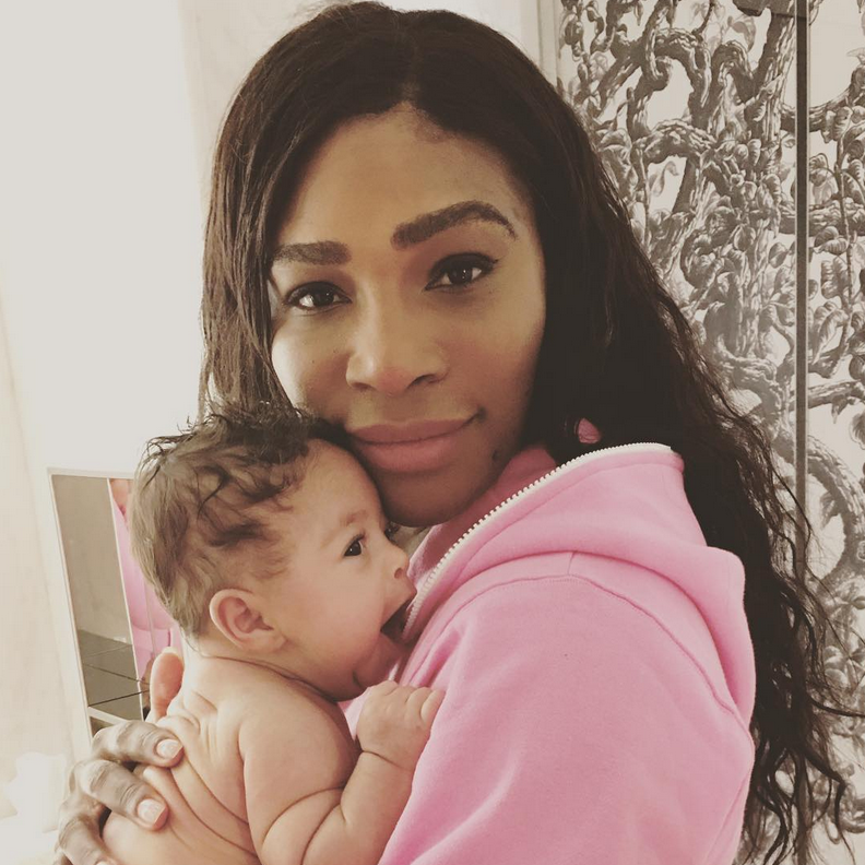 <p>So much cuteness! The tennis superstar caught her 2-month-old daughter, Alexis Olympia, mid-yawn in a pic she posted Monday morning. (Photo: <a rel="nofollow noopener" href="https://www.instagram.com/p/BbJ6nZ6BvNb/?taken-by=serenawilliams" target="_blank" data-ylk="slk:Serena Williams via Instagram;elm:context_link;itc:0;sec:content-canvas" class="link ">Serena Williams via Instagram</a>) </p>