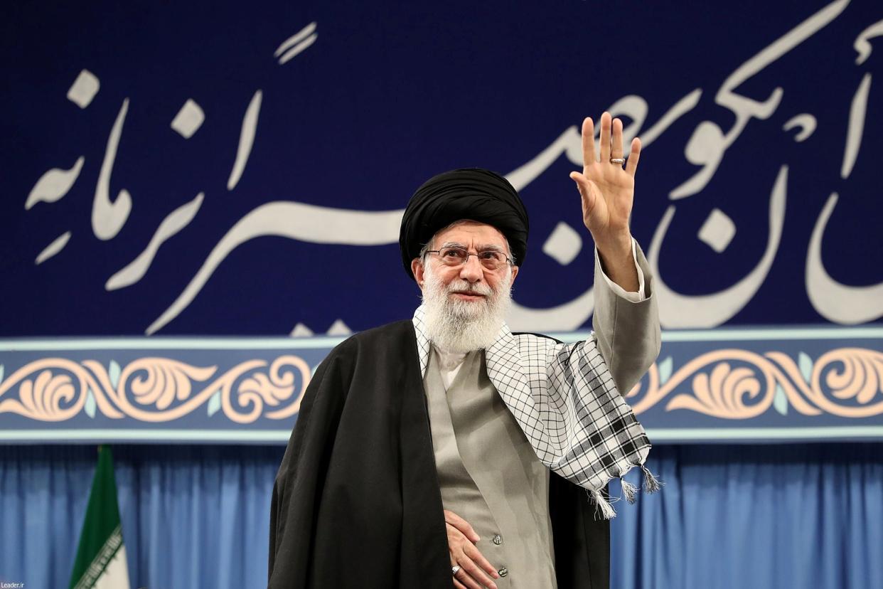 Supreme leader Ayatollah Ali Khamenei gives a rare public speech in Tehran on Tuesday: Reuters