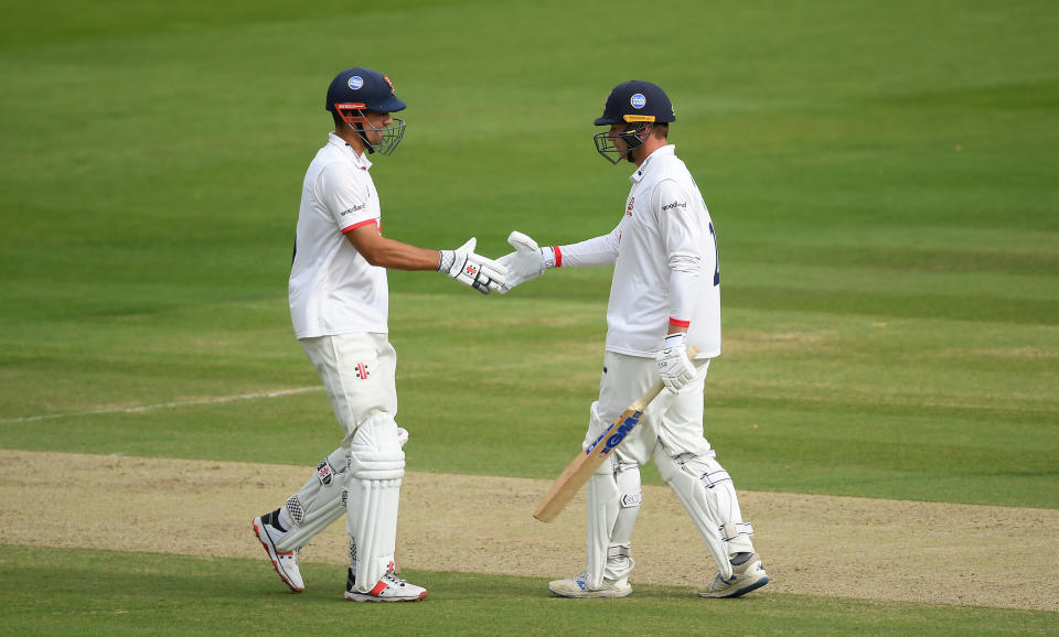 Alastair Cook (left) and Tom Westley put together an impressive partnershipGetty Images